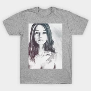 To Have And To Own red green | nude woman with flowers tattoo T-Shirt